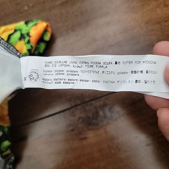 Zara Twist Neck Floral Halter Top Bodysuit Small Yellow Green Floral Sz M - Picture 5 of 5